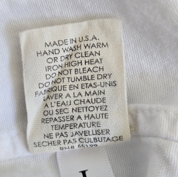 Elizabeth and James Zip Back Cohen 100% cotton White Shirt size Large - Picture 16 of 16